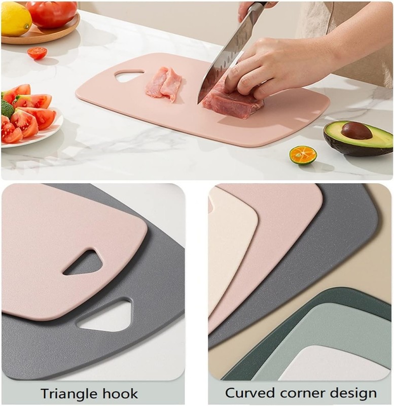 Versatile 3-Piece Cutting Board Set in Elegant Pink – BPA-Free & Easy to Clean gallery