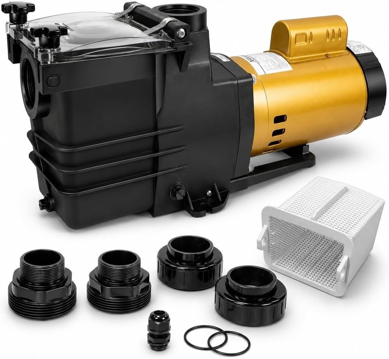 Quiet 1HP Variable Speed Pool Pump - Stainless Steel & ABS For Long-Lasting Use gallery