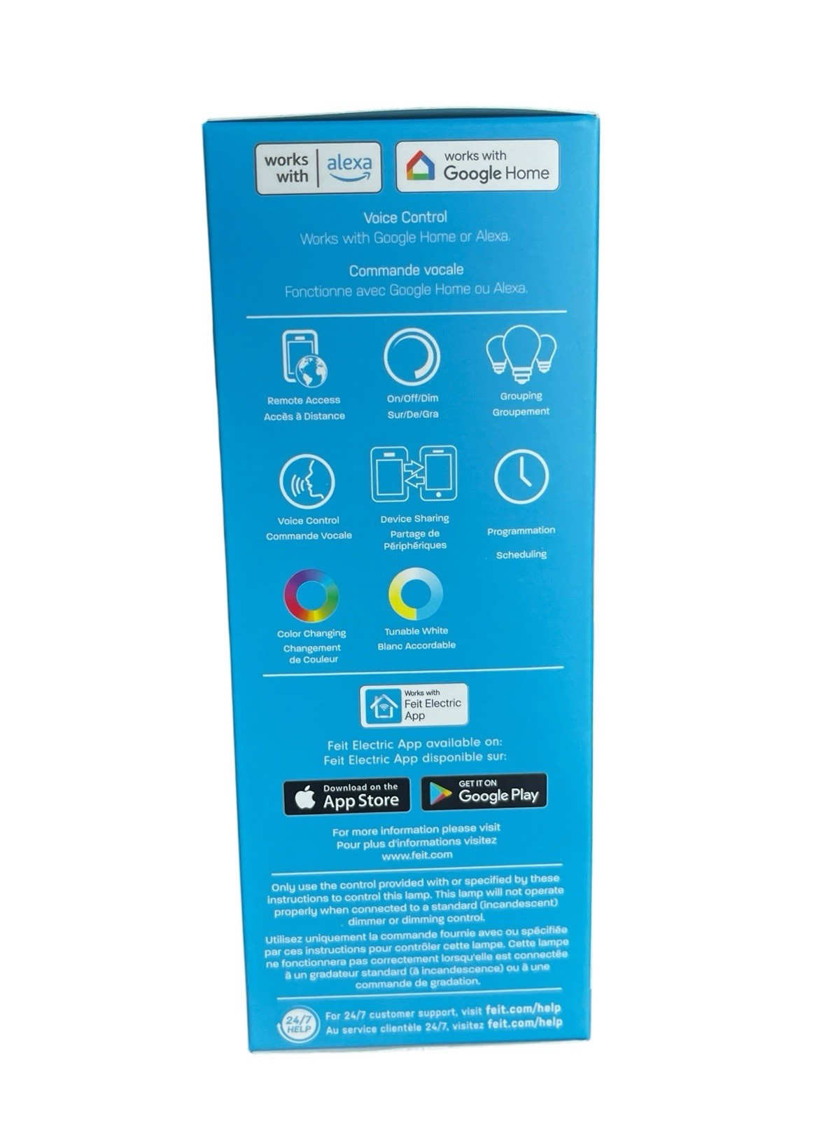 FEIT Electric OM60/RGBW Color‑Changing Smart WiFi A19 LED Bulb 60W Equivalent gallery