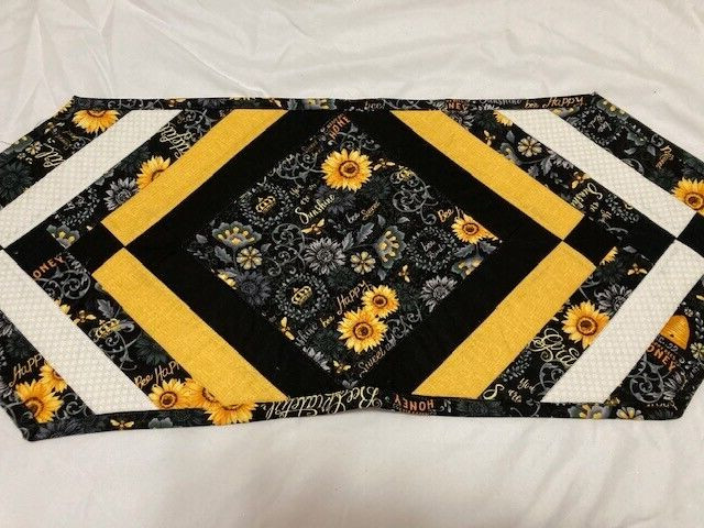 Spring,Summer, Fall "You Are My Sunshine "Quilted Table Runner 13 x36 in gallery