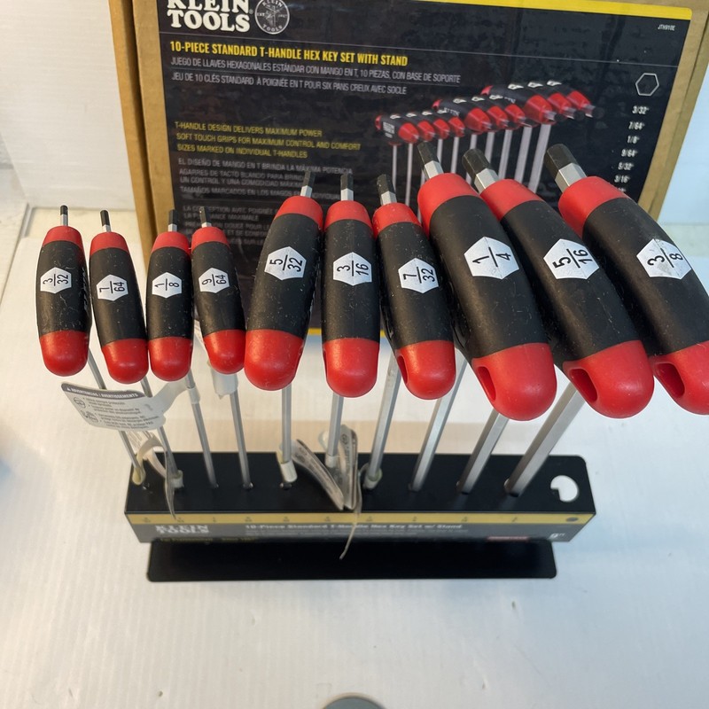 Klein Tools JTH910E - 10 Piece Sae T-Shape - Hex Key Set - Pre Owned gallery