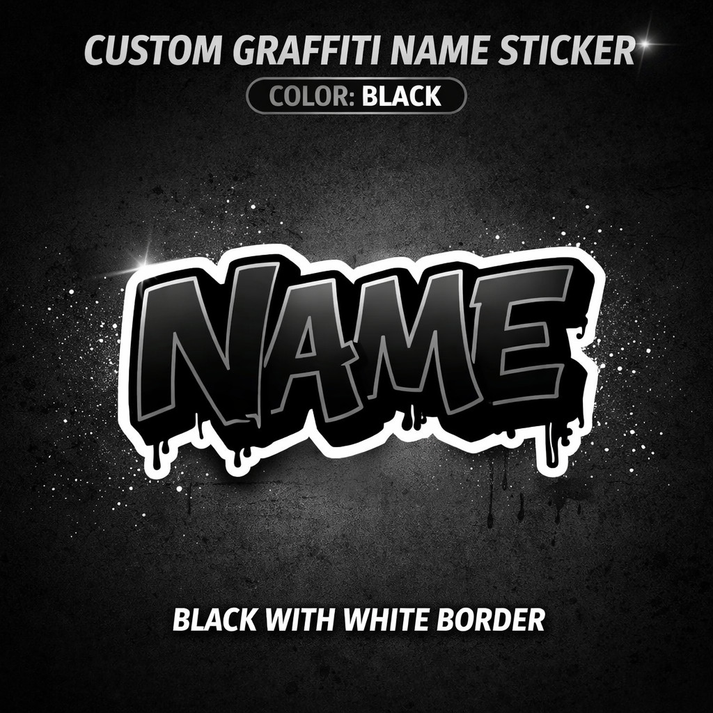 Custom Name Sticker Graffiti Personalized Decal Any Name Car Laptop gallery