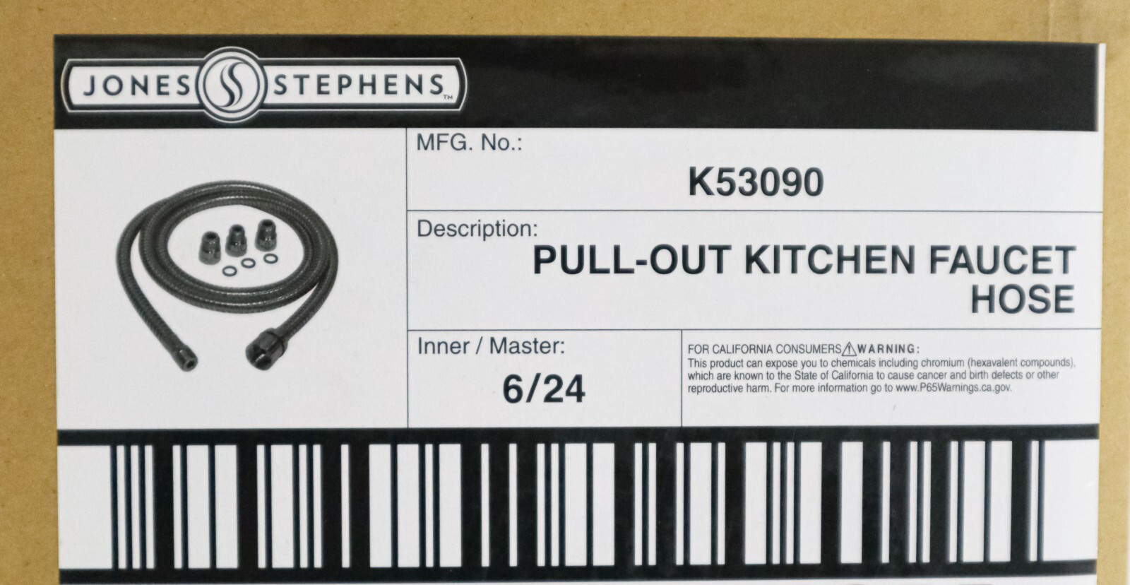 Jones Stephens Pull-Out Kitchen Faucet Hose Universal Style Chrome Plated K53090 gallery