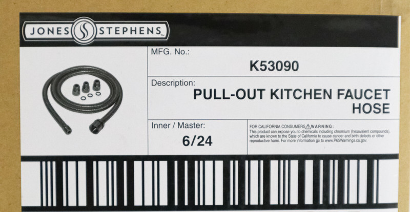 Jones Stephens Pull-Out Kitchen Faucet Hose Universal Style Chrome Plated K53090 gallery