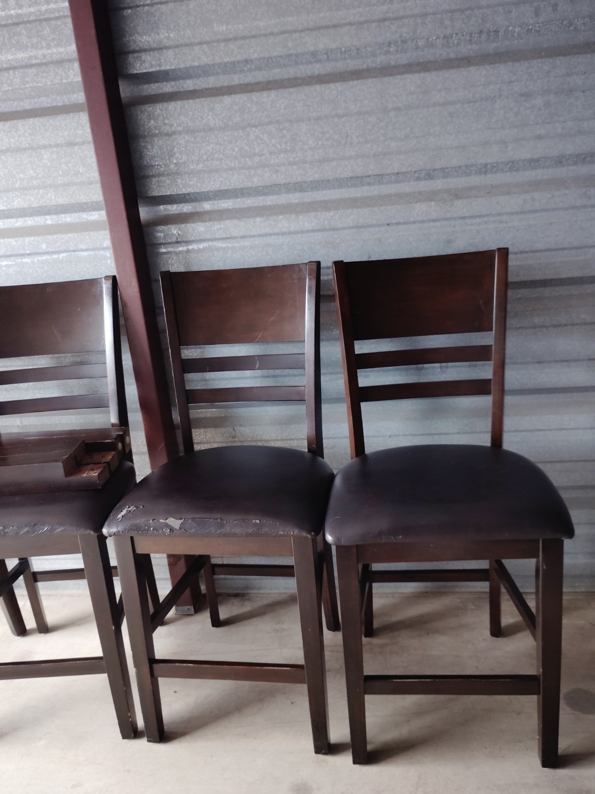 Rectangular Wood Dining Table Brown Dark Wood Tone Solid 41-50in L 30in W gallery