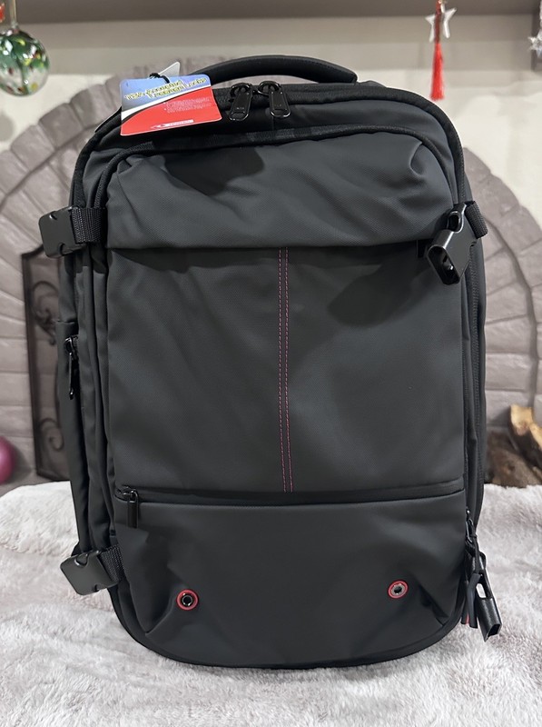 Travel Sentry Backpack  Black Vacuum Compression Air-Back Expandable Vacpack