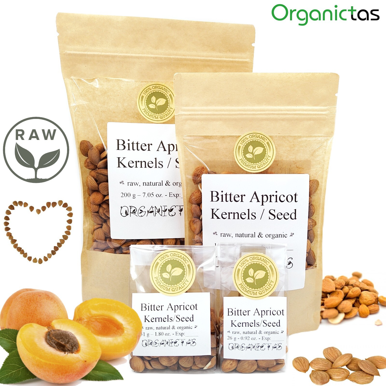 Organic Bitter Apricot Kernel Seeds Raw Naturally Dried Premium Top Quality gallery