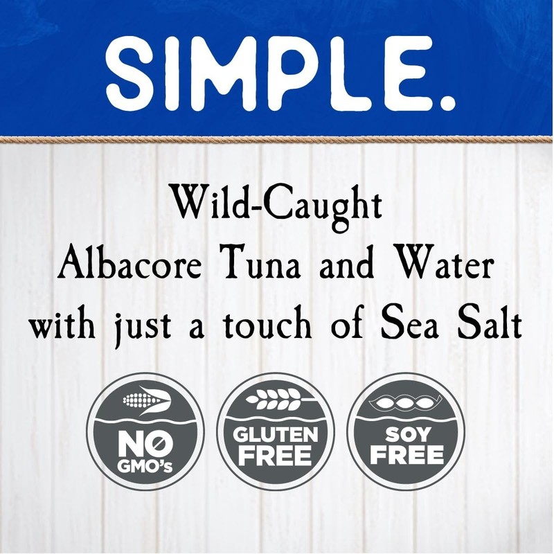 Blue Harbor Wild Albacore Solid White Tuna in Water 4.6oz 12 Pack Cans gallery