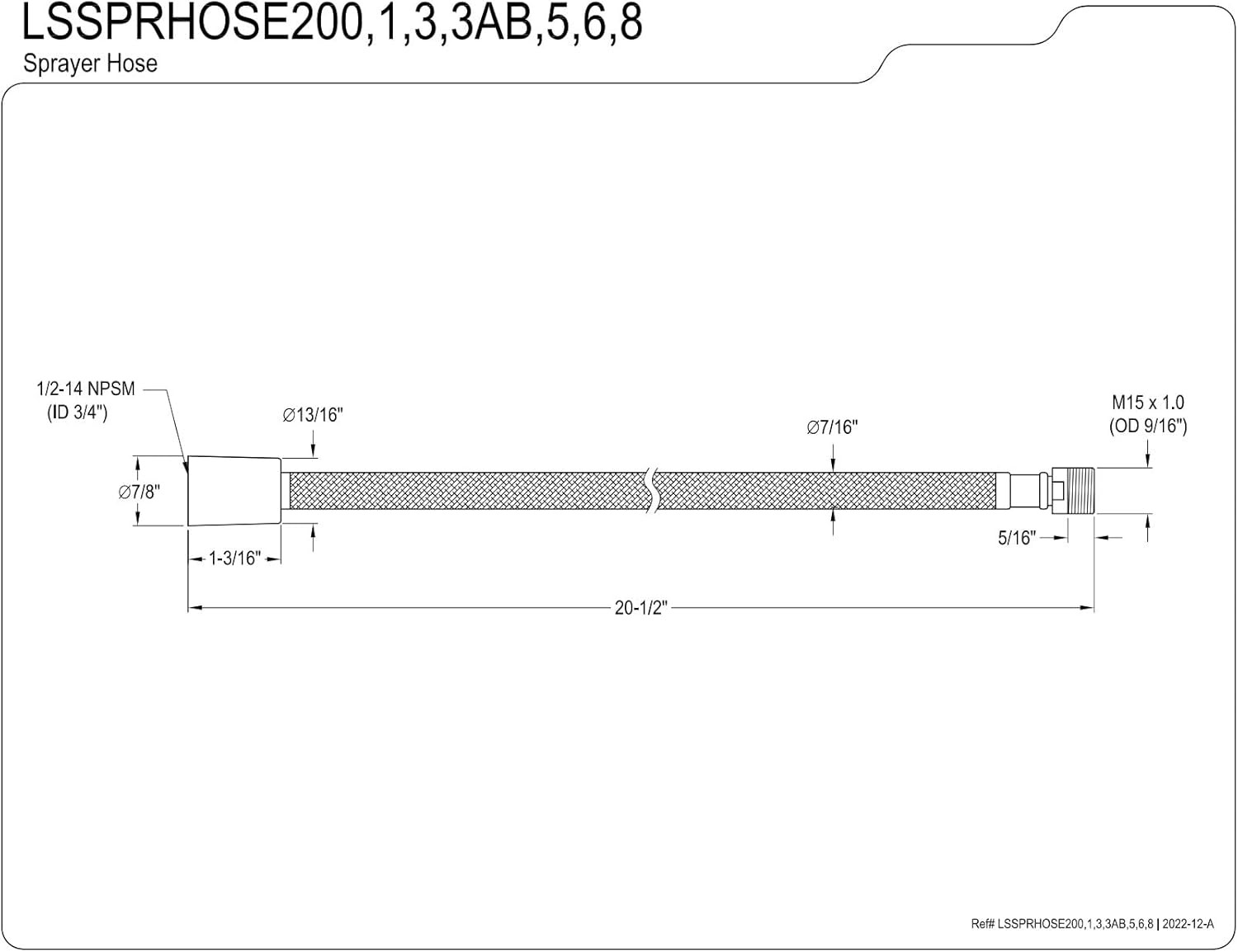 Kingston Brass LSSPRHOSE205 Faucet-Spray-Hoses, Oil Rubbed Bronze gallery