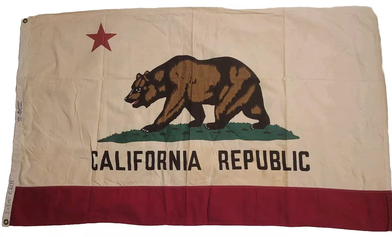 3X5 100% Cotton California Republic State Flag Bear Vintage Style Made in USA gallery