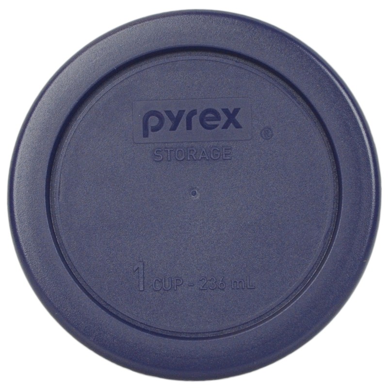 Pyrex 7202-PC Dark Blue Round Plastic Replacement Storage Lid Cover (3-Pack) gallery