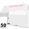 White Invitation Paper Envelope A4 4.25"x6.25" Self Seal for 4x6 Card Photo 50PK gallery