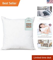 Premium Polyester Pillow Insert – 20×20 Pillow Form – Machine Washable, Soft …