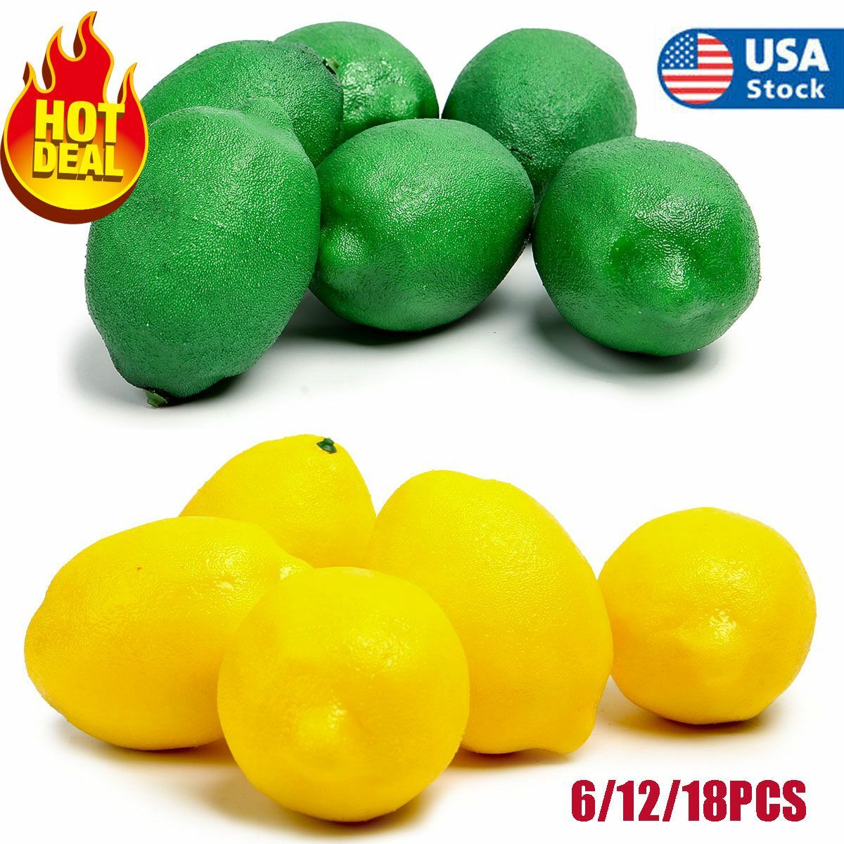 Fake artificial lemons lemon decor kitchen faux fake fruit lemons decoration US gallery