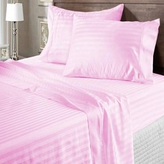 Soft Bedding 1000 – 1200 Thread Count 100% Cotton Pink Stripe Select Item