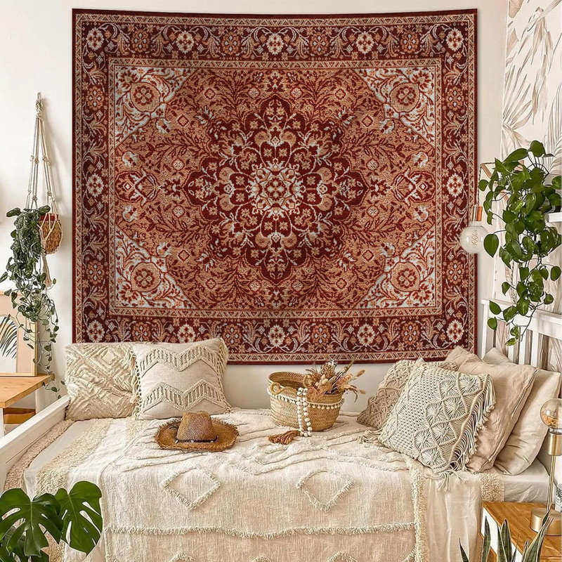 Boho Mandala Tapestry Wall Hanging for Bedroom,Hippie Aesthetic Bohemian gallery