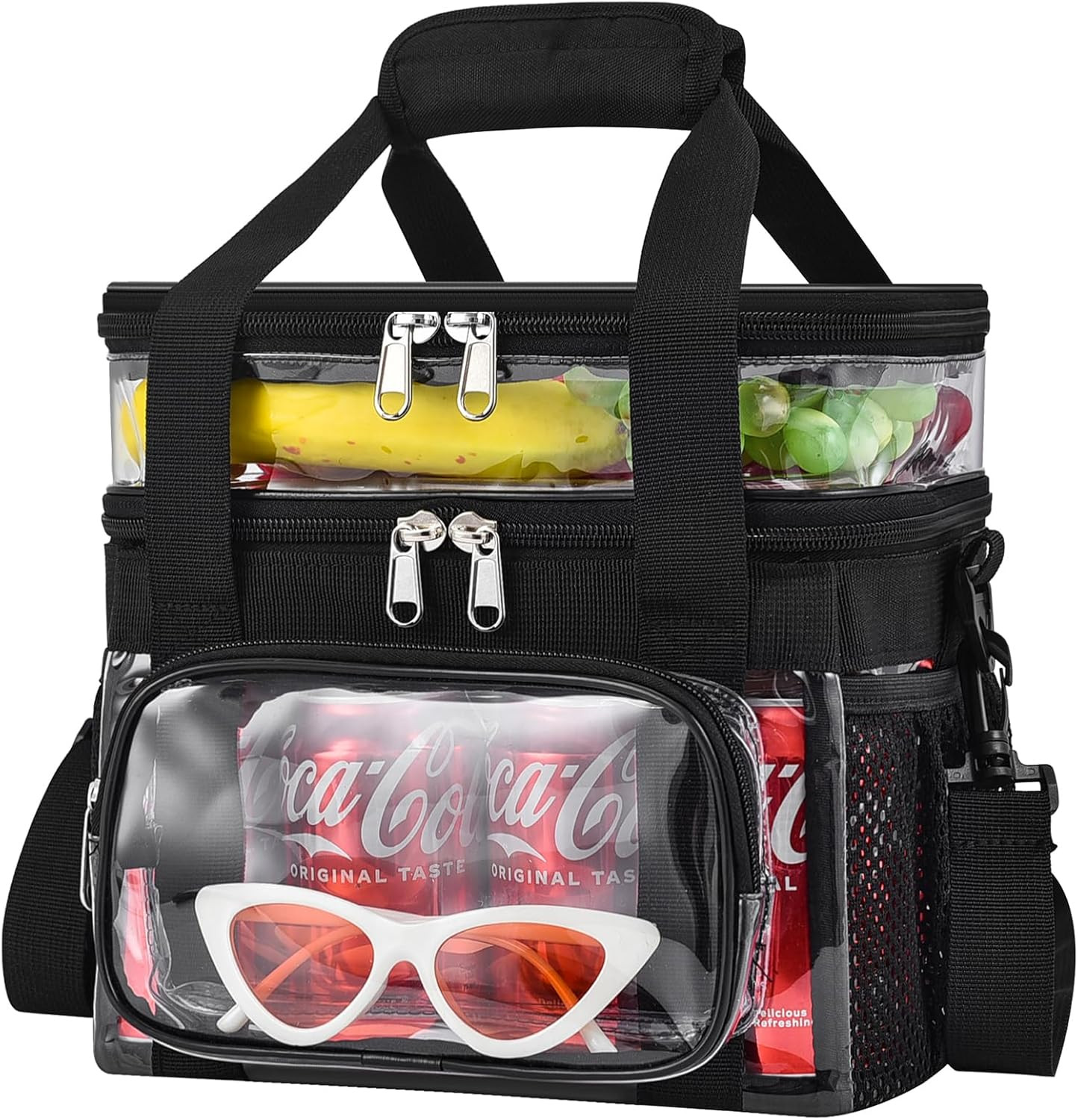 Clear Lunch Bag - Large Clear Lunch Bag for Work Double-Deck Reusable Lunch Bag gallery