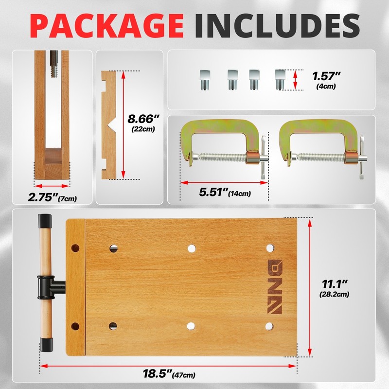 Portable Multifunction Woodworking Bench Hard Wood Vise Workbench Quick Release gallery