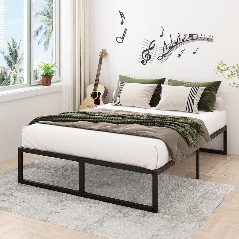 Sturdy Metal Bed Frame Easy Assembly Squeak Resistant Noise Free Support New gallery