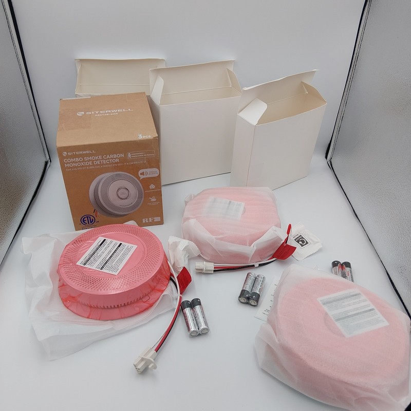 SITERWELL Hardwired Interconnected Smoke and Carbon Monoxide Detector 3-pack gallery