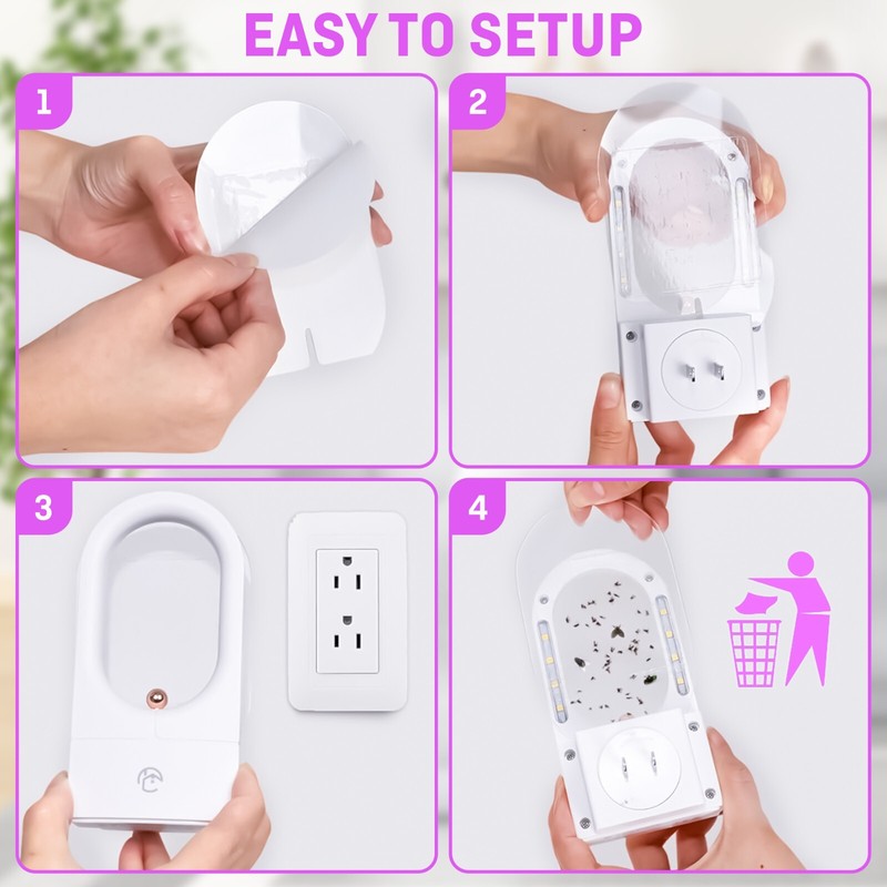 ADDOT Indoor Plug-In Fly Trap for Effective Mosquito, Bug, Moth, Fruit Fly, Gnat gallery