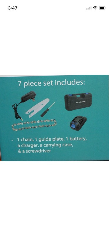 NEW Brookstone Mini Electric Chainsaw 400W 8M/S Chain speed gallery