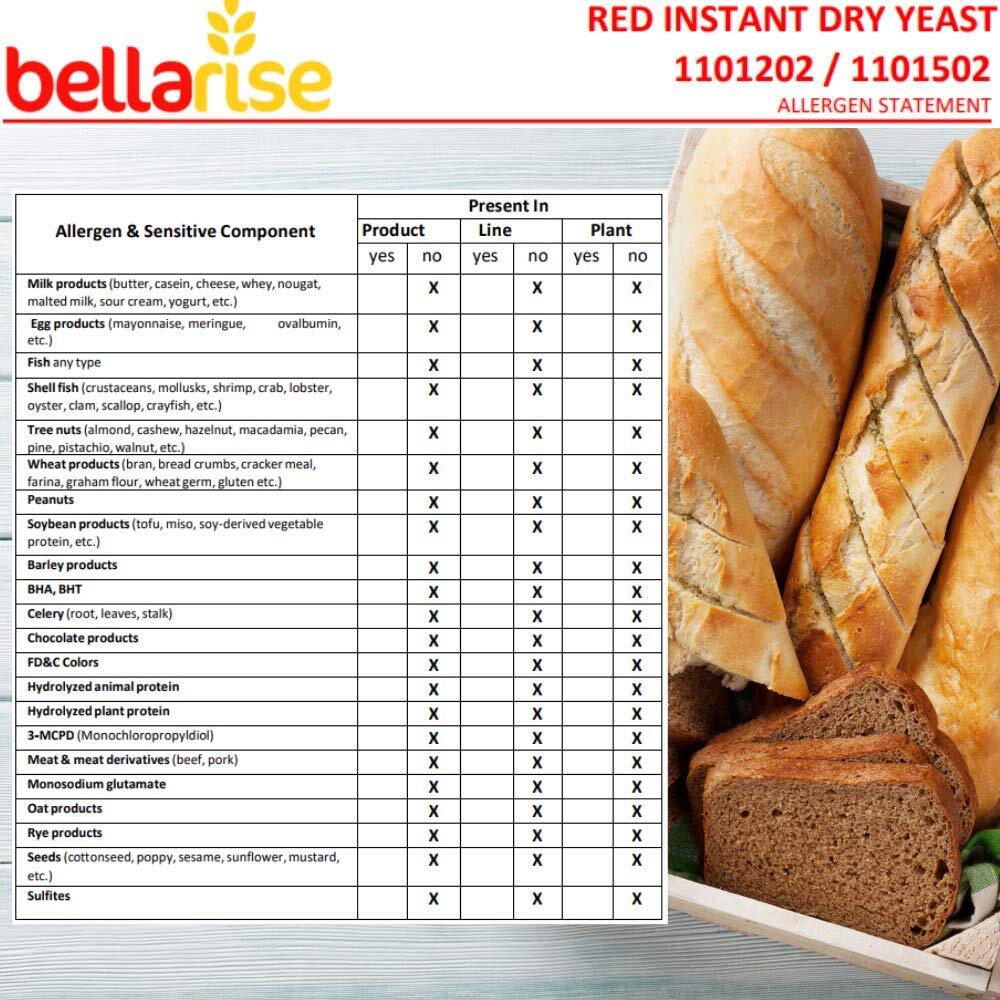 Bellarise Instant Dry Red Yeast Fast Acting Total 16 OZ~PACK OF 4~ Vacuum Sealed gallery