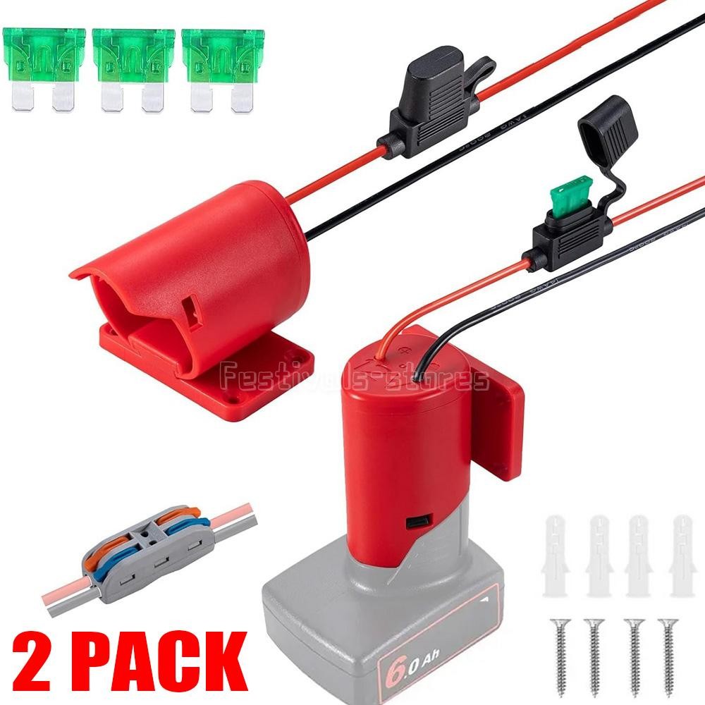 2 Pack DIY Power Wheels Adapter Compatible With Milwaukee M12 12V Battery Dock gallery