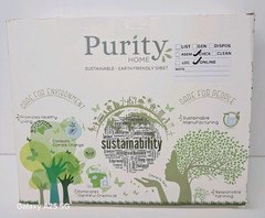 Purity Home 100% Cotton Percale Cool & Crisp Sheet Set – Queen, Ivory