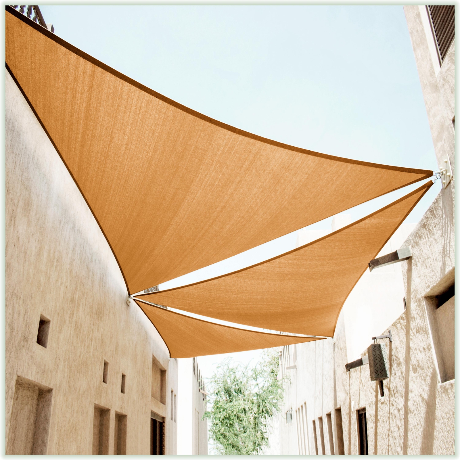 ColourTree Sand Custom Size Triangle Sun Shade Sail Canopy Fabric Outdoor Patio gallery