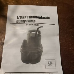 1/6hp Plastic Submersible Utility Pump Everbilt Extraup