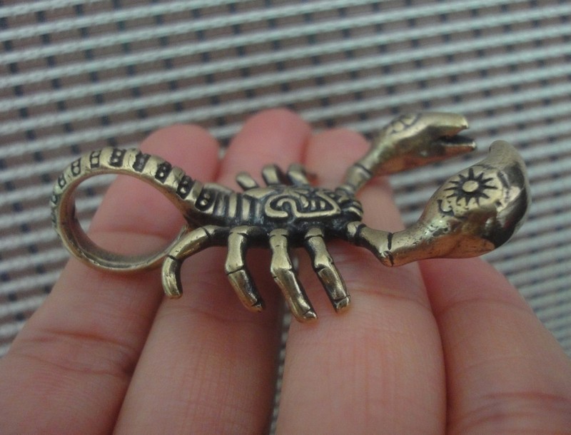 Vintage Style Solid Brass Scorpion Figurine Statue Pendant Knick Knacks gallery