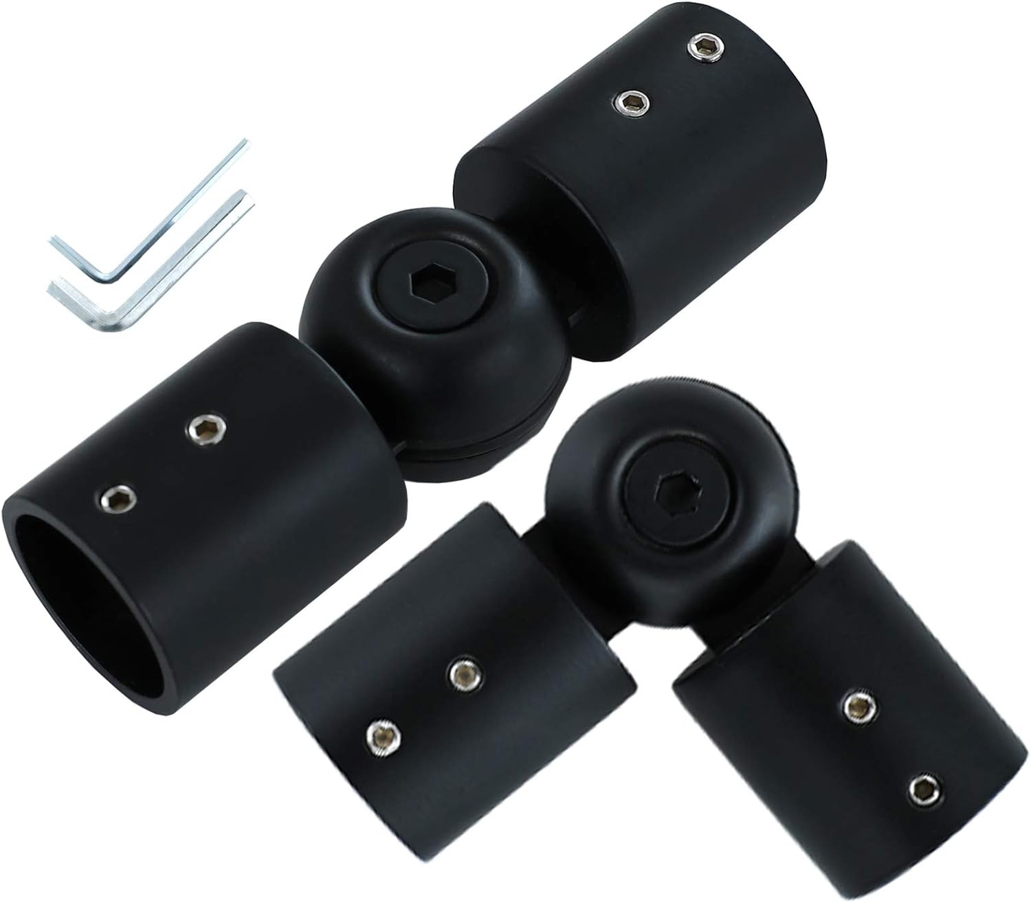 Window Corner Curtain Rod Connector Set of 2, Adjustable Curtains Rods Connector gallery
