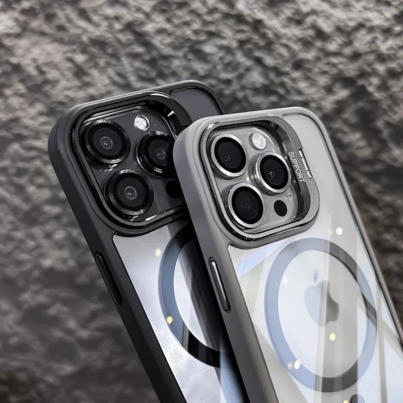 Camera Stand Mag Safe Case For iPhone 17 Pro Max 16 15 14 Plus 13 Lens Protector gallery