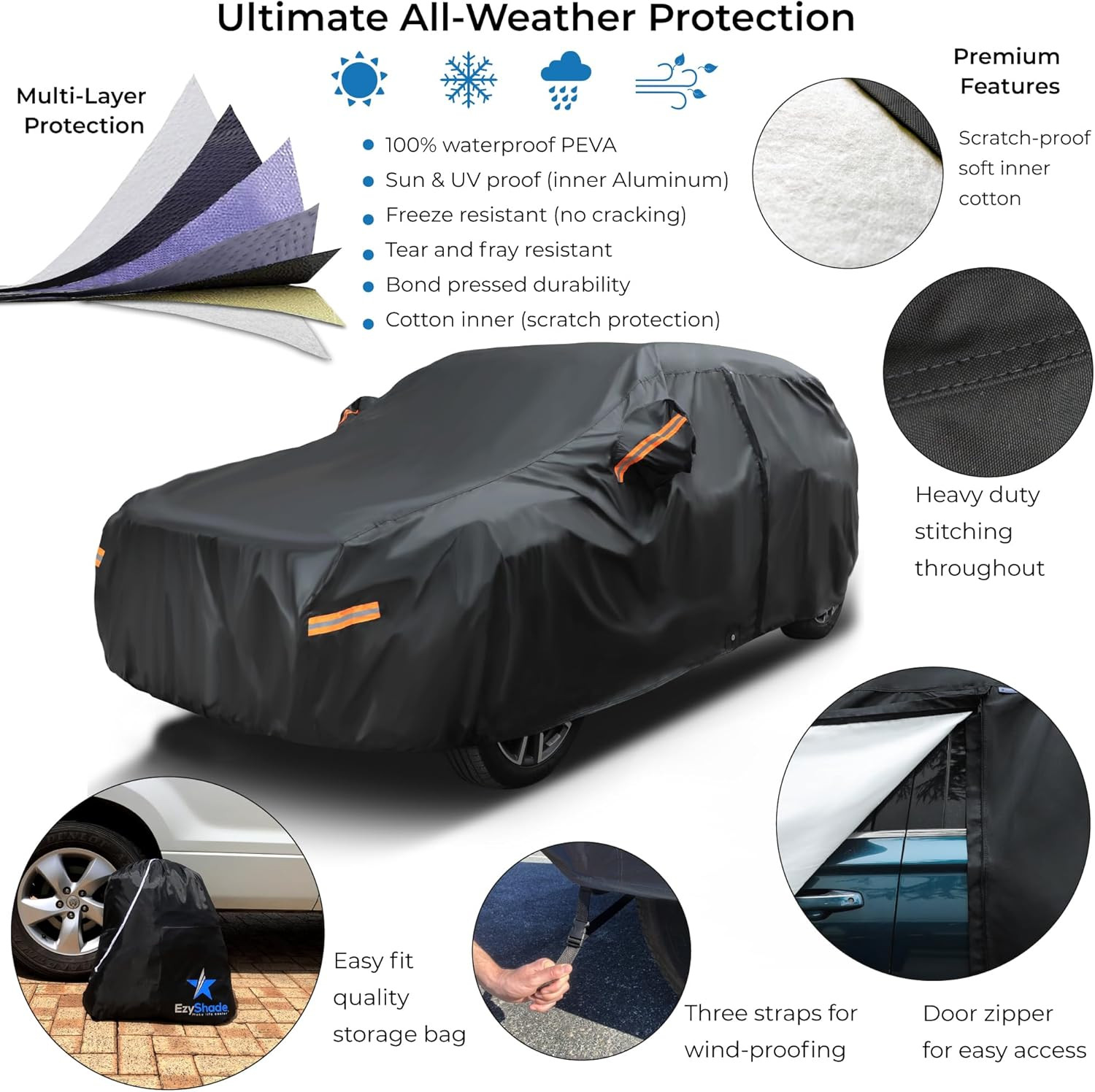 10-Layer SUV Car Cover Waterproof All Weather. See Vehicle Size-Chart for Accura gallery