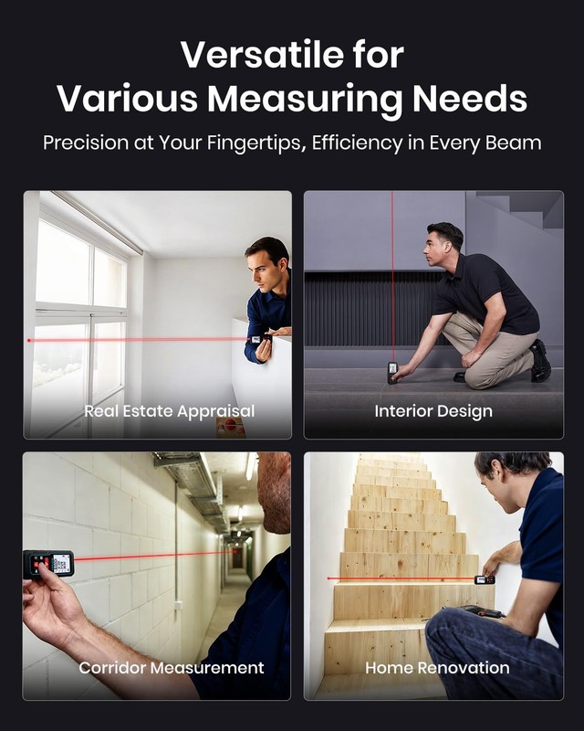 Laser Measure Device, MiLESEEY 229ft Digital Laser Tape Measure with Upgrade ... gallery