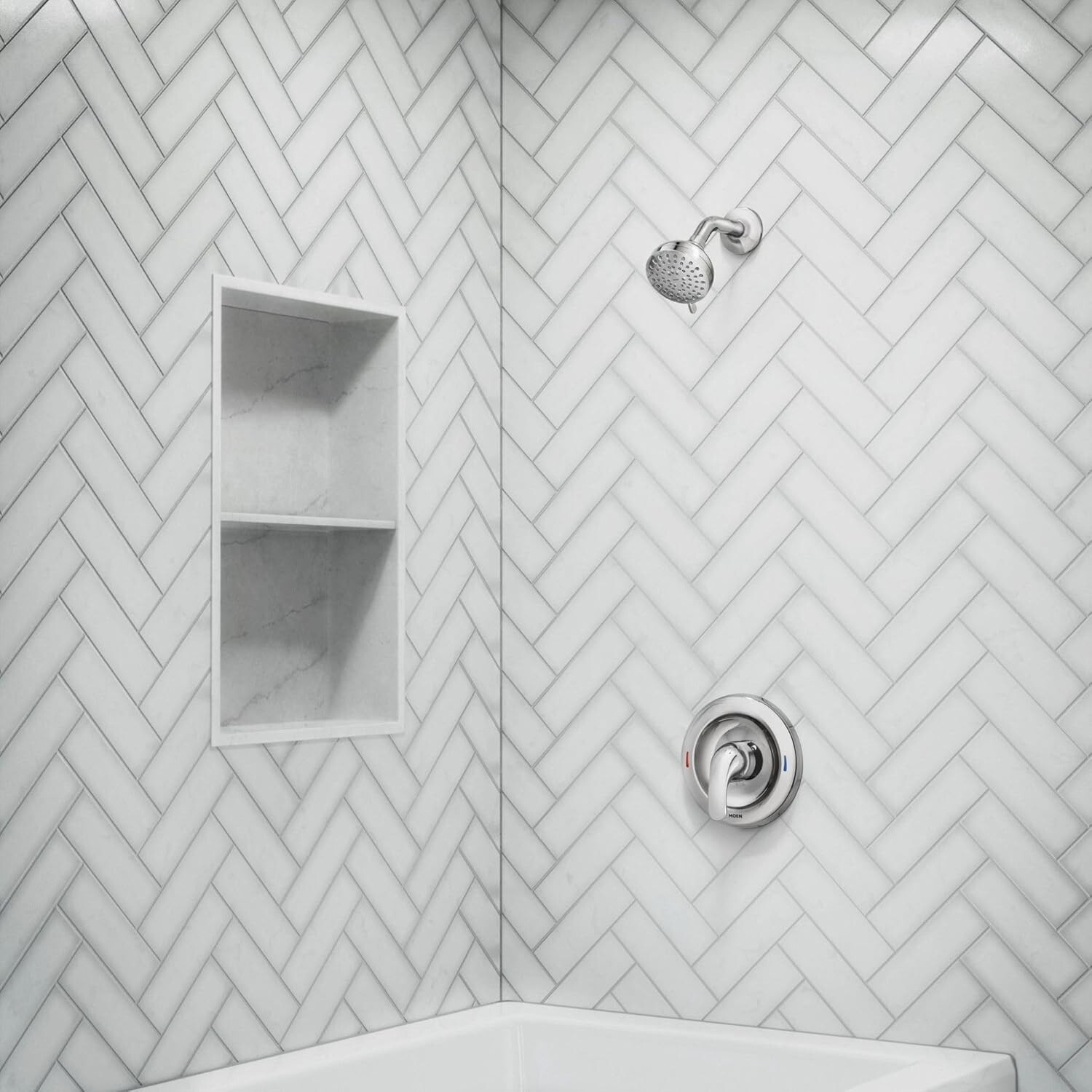 MOEN Adler Single-Handle 4-Spray Shower Faucet in Chrome (Valve Included) gallery