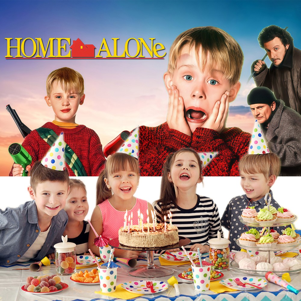 Home Alone Party Supplies Backdrop Banner Birthday Gift Theme Party gallery