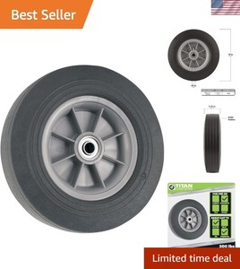 Airless 10-Inch Replacement Wheel - 300 lb Load Capacity, Stylish Gun Metal gallery
