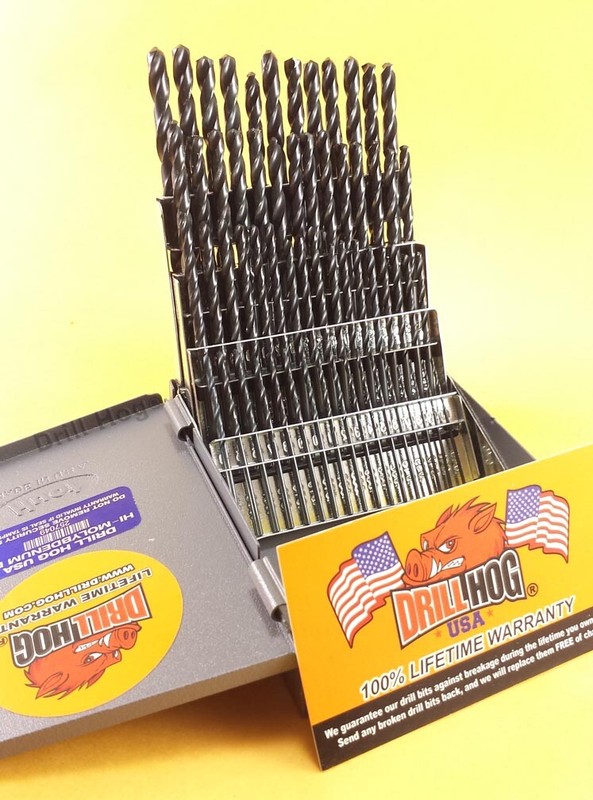 Drill Hog® 60 Pc NUMBER Drill Bit Set Wire Gauge Bits MOLY M7 Lifetime Warranty gallery