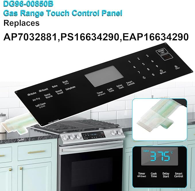 DG96-00850B Range Membrane Switch Touchpad Control Panel For Samsung Gas Ovens gallery