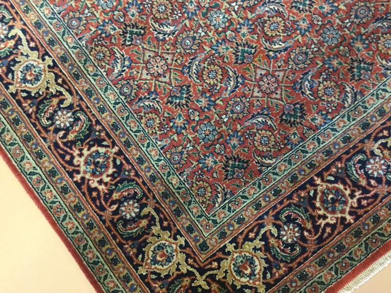 5' x 7’ Rust Navy Blue Super Herati Oriental Rug Hand Knotted Home/Office Study gallery