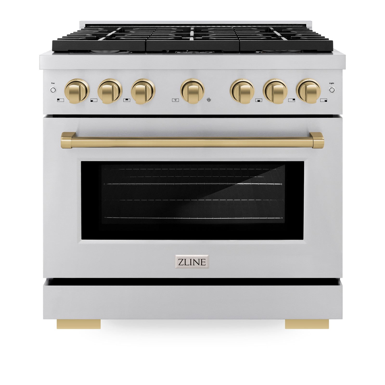 ZLINE 36" PARAMOUNT DUAL FUEL GAS CONVECTION ELECT RANGE STAINLESS SDRZ-36-CB OB gallery
