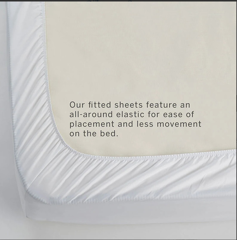 thecompanystore Peacock Classic Smooth Sateen Bed Sheet Set - Cream gallery