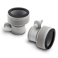 2 Pack Pool Hose Adapter Type B, 1.25″ to 1.5″ Conversion 2*2.2 in, Gray