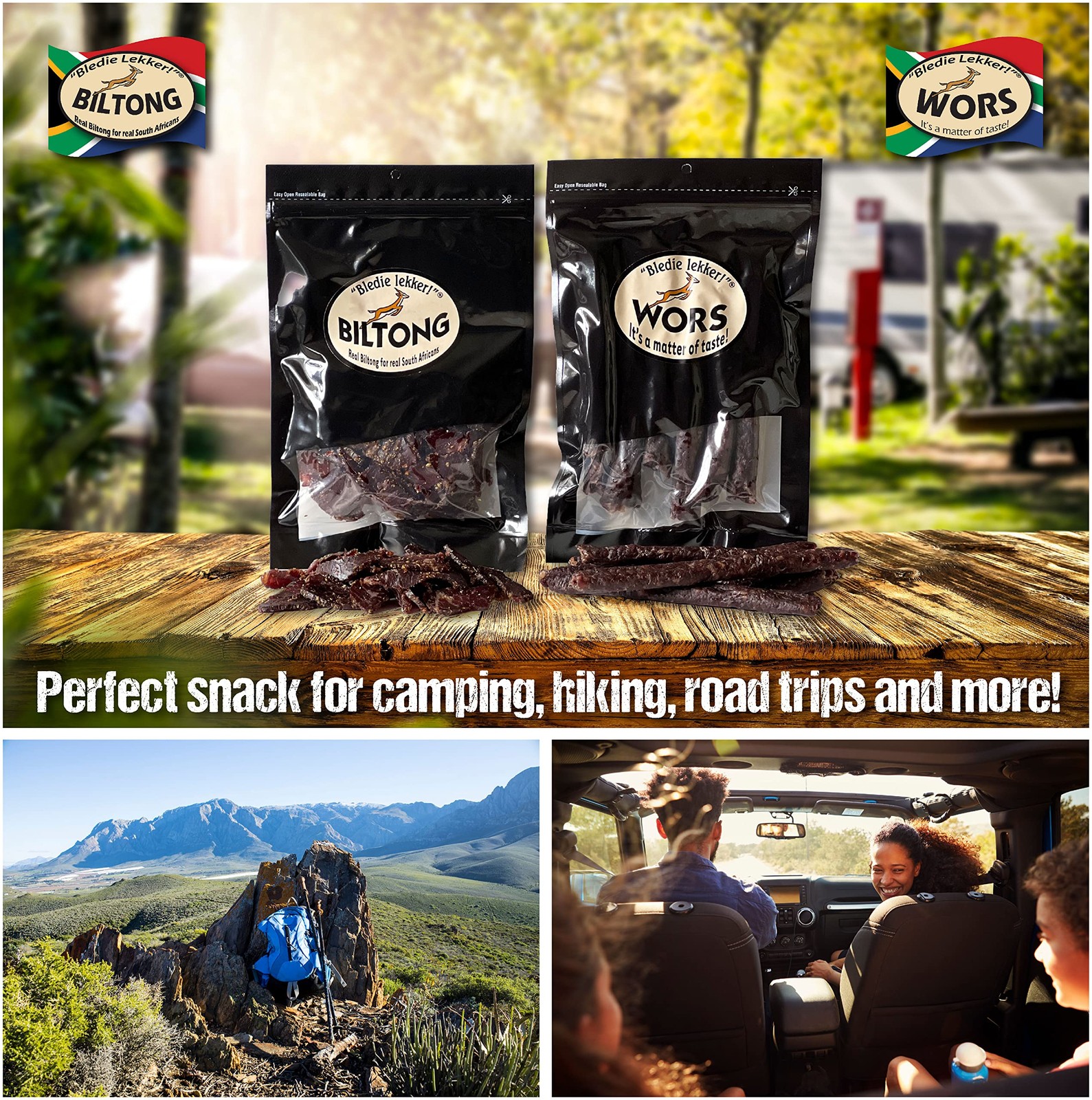 Bledie Lekker Biltong & Droewors Bundle 8oz+8oz South African Style gallery