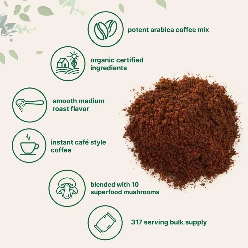 Micro Ingredients Organic Instant 10-in-1 Mushroom Coffee Powder Energy & Focus gallery