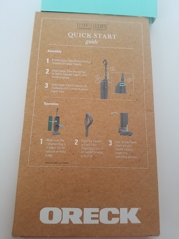 Oreck Elevate Control Conquer Vacuum Owners User Manual Instruction Guide Book gallery