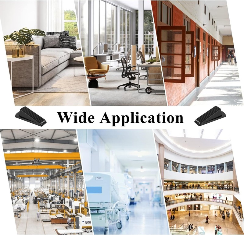 4 Pack High-Quality Rubber Door Stoppers - Secure and Non-Slip Design gallery