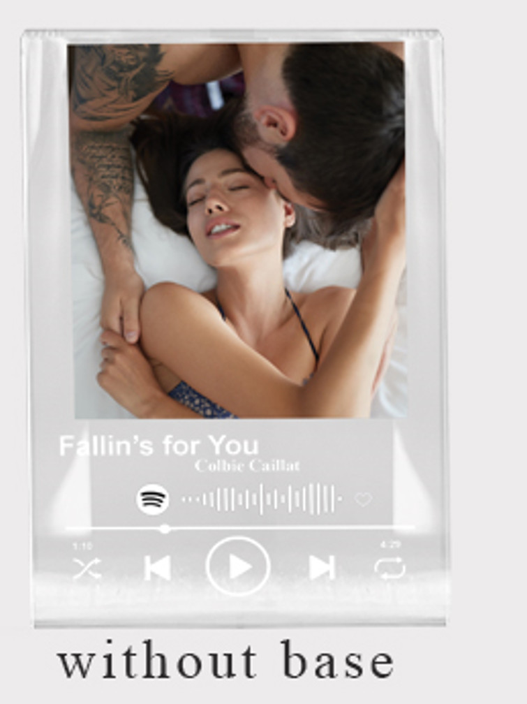 Custom LED Music Photo Plaque - Personalized Song Night Light Gift for Couples gallery